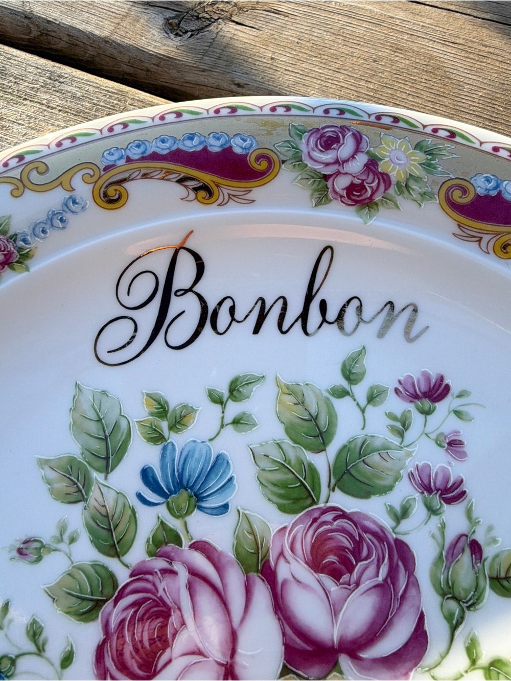 Vintage Limoges France “Bonbon” Floral Serving Bowl Plate Hand Decorated - Picture 7 of 13